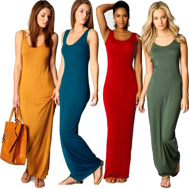 Basic Casual Long Summer Dresses