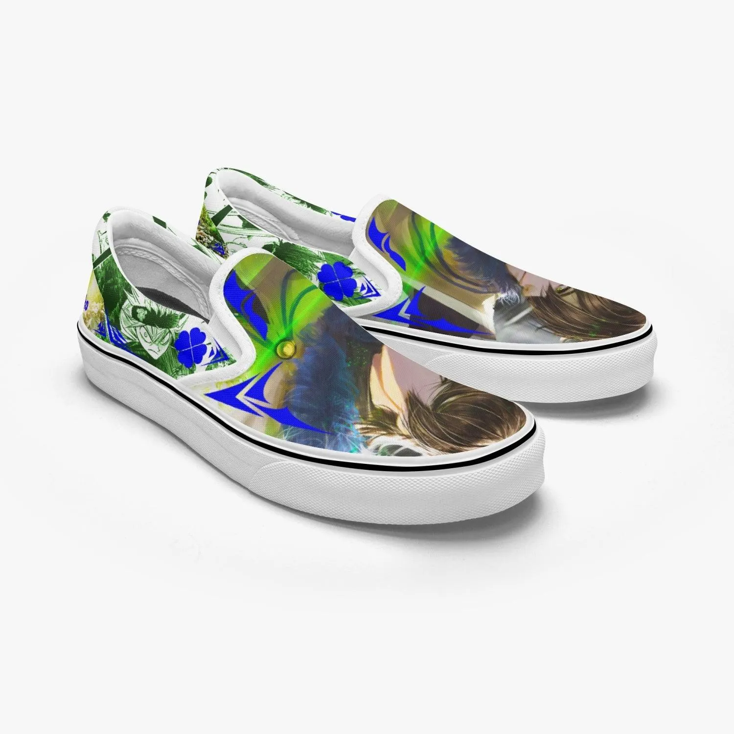Black Clover Yuno Slip Ons Anime Shoes