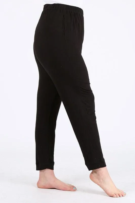 Plus Size High Waist Loose Fit Pants
