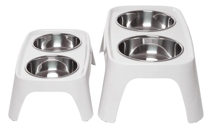 Totally Pooched Melamine Elevated Dog Feeder, Medium, 1.5 Cups Per Bowl, 4.5" High, 5 Colors